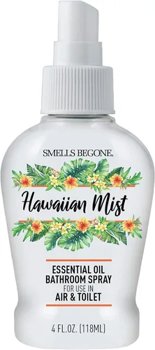 Vista 5 de SMELLS BEGONE Ambientador de aceite esencial en espray para baño, elimina los olores del baño y el inodoro, fabricado con aceites esenciales, aroma