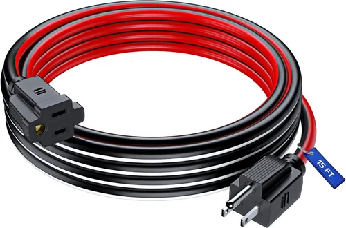 Vista 35 de Maximm Cable de extensión negro y azul de 10 pies, SJTW de 16 AWG