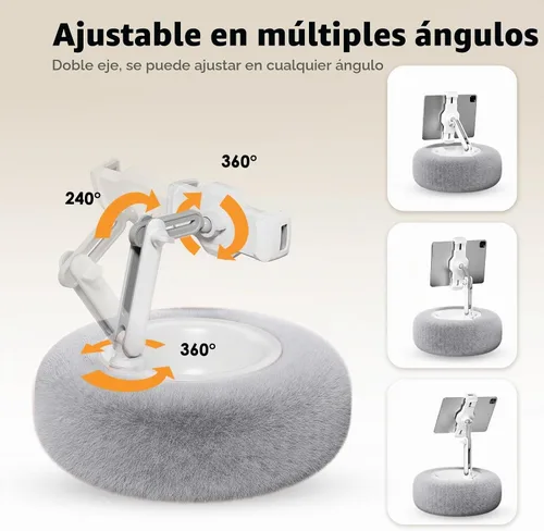 Vista 4 de SupeDesk Soporte de almohada para tablet con cuenco de aperitivos para cama