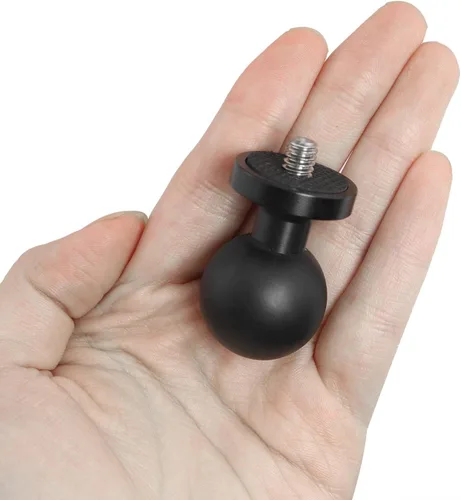 Vista 5 de Adaptador de bola de aleación de aluminio de 0.984 in/1 pulgada con perno roscado de 1/4 pulgadas para cámara de acción y videocámara
