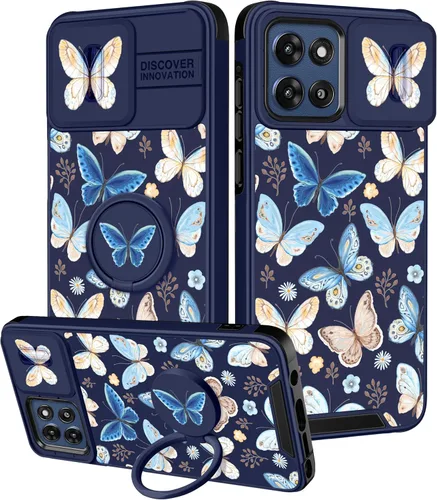 Vista 22 de Funermei Funda para Moto G Stylus 5G 2022, funda para teléfono con diseño de calavera de esqueleto para mujeres y niñas, diseño gótico, Como