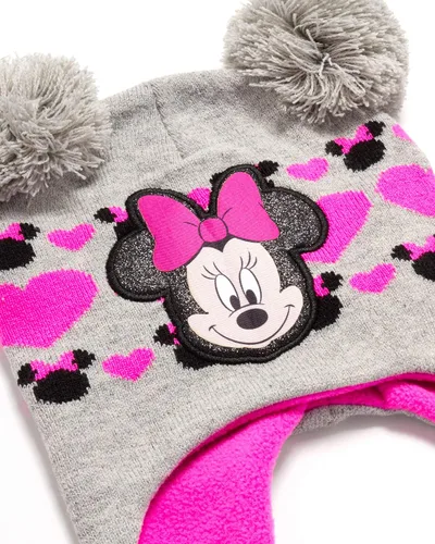 Vista 4 de Disney Girls Minnie Mouse and Vampirina Winter Hat and 2 Pair Mitten or Glove Set (ToddlerLittle Girl)
