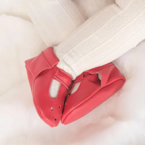 Vista 9 de BirdRock Baby Mary Jane - Mocasines para bebé de piel auténtica con suela suave para recién nacidos, bebés, infantes y niños pequeños.
