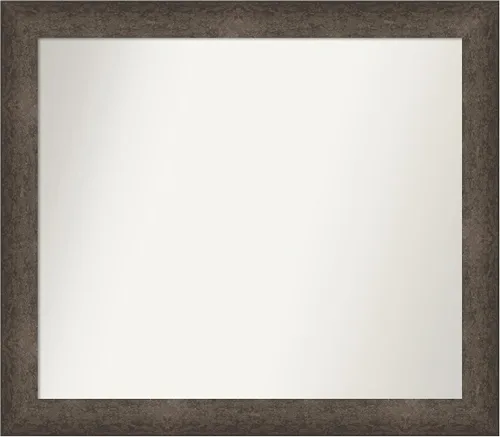 Vista 79 de Amanti Art Espejo de pared personalizado no biselado (25 x 25 pulgadas), marco de bronce acentuado, varios tamaños personalizados, espejo de baño