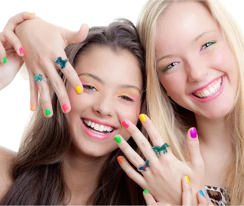 Vista 2 de AINILOVE Anillo que cambia de color con detección de temperatura, tortuga, delfín, ballena, pingüino, animal, estado de ánimo, para niñas, fiesta