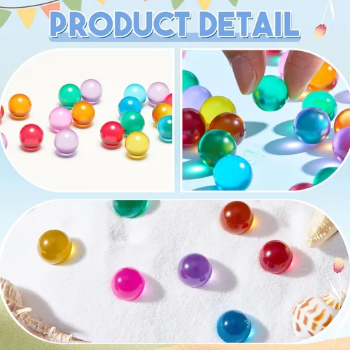 Vista 3 de Zhanmai 500 Piezas Canicas de Vidrio de Colores Mezclados 0.56 Pulgadas Canicas Ojos de Gato a Granel Vidrio Sólido Coloridas Redondas Manualidades