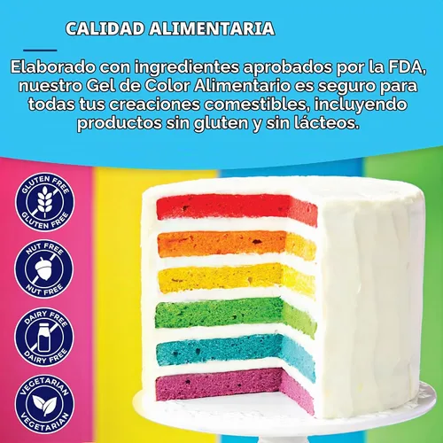 Vista 5 de Gel de colorante alimentario líquido Satin Ice, botella de 0.61 onzas líquidas, negro