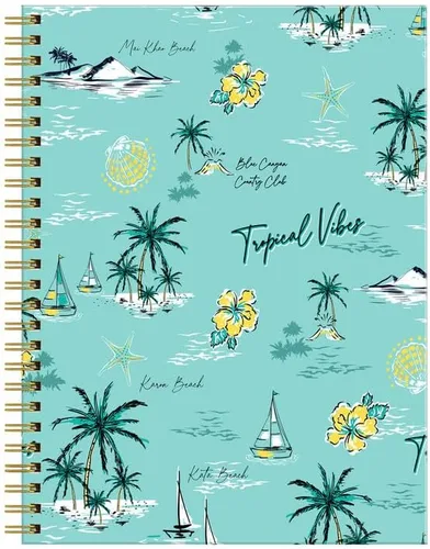 Vista 11 de Cuaderno de espiral para mujer, cuadernos universitarios A5 de 6 x 8.4 pulgadas, 120 páginas (60 hojas) diario rayado con papel grueso de alta