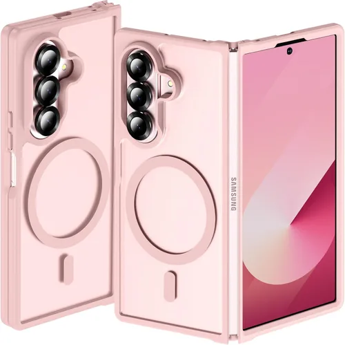 Vista 11 de Hensinple Funda Magnética para Samsung Galaxy Z Fold 6, Funda Z Fold6 [Compatible con MagSafe][Ajuste Delgado], Carga Magnética Translúcida Mate