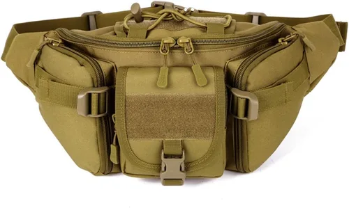 Vista 9 de Riñonera táctica militar impermeable WR para escalada al aire libre, pesca, correr, caza, compatible con iPhone 8 7 7 plus (camuflaje ACU)