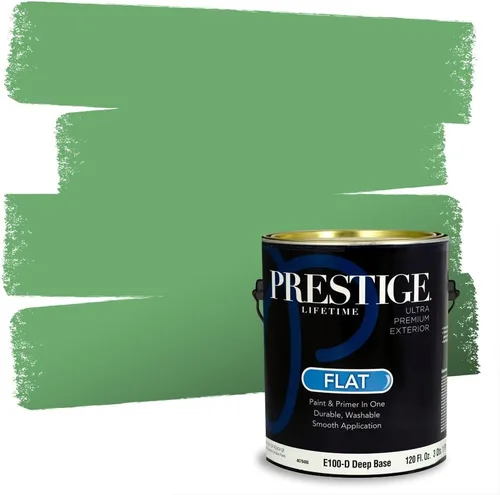 Vista 93 de PRESTIGE Pintura exterior e imprimación en uno, aloe, plano, 1 galón