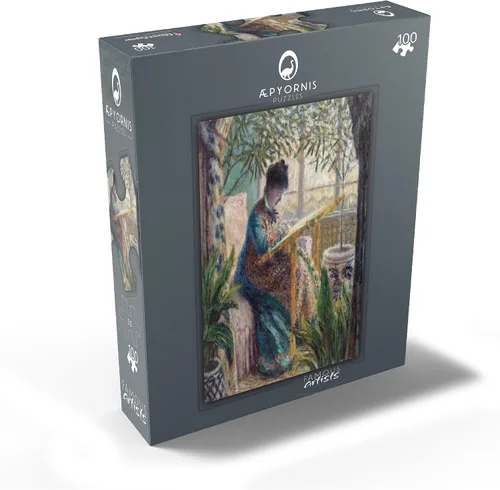 Vista 2 de MyPuzzle Madame Monet Embroidering 1875 by Claude Monet - Rompecabezas prémium de 100 piezas para adultos