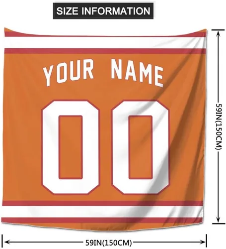 Vista 3 de Tapiz personalizado de fútbol americano personalizado con cualquier nombre, tapiz de 59 x 59 pulgadas, para colgar en la pared, gimnasio, deportes