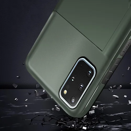Vista 4 de Asuwish Funda para Samsung Galaxy S20 Plus/S20 Plus 5G con protector de pantalla de vidrio templado y tarjetero tipo cartera, funda rígida híbrida