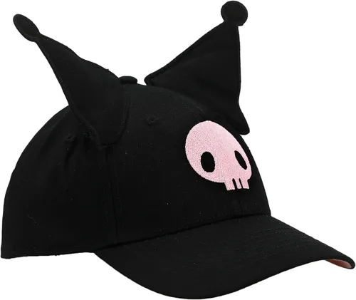 Vista 4 de My Melody Kuromi Inspired - Gorro de cosplay ajustable tradicional negro, Negro