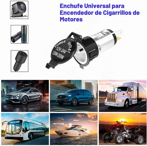 Vista 3 de Juerly - Juego de 2 enchufes para encendedor de cigarrillos de automóvil, divisor de toma de corriente, enchufe impermeable para automóvil, barco