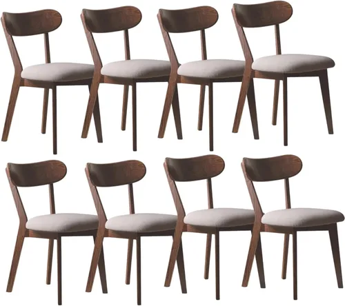 Vista 22 de Silla de comedor de madera maciza para cocina (1, negro) Contoured seat for comfort. Non-slip feet, sturdy wood. Quick assembly. For dining