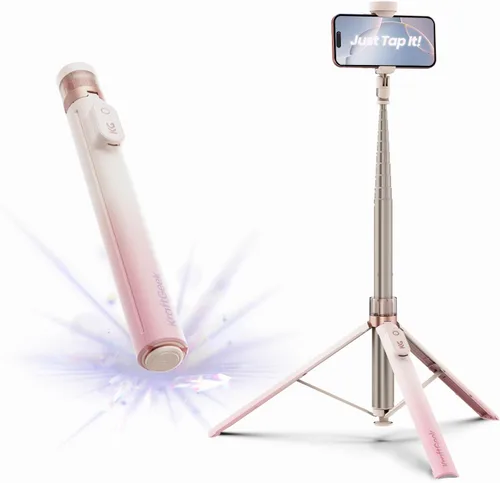 Vista 9 de KraftGeek Trípode Automático para iPhone, Palo Selfie Trípode para Teléfono de 66", Soporte de Trípode con Control Remoto para Grabación de Video