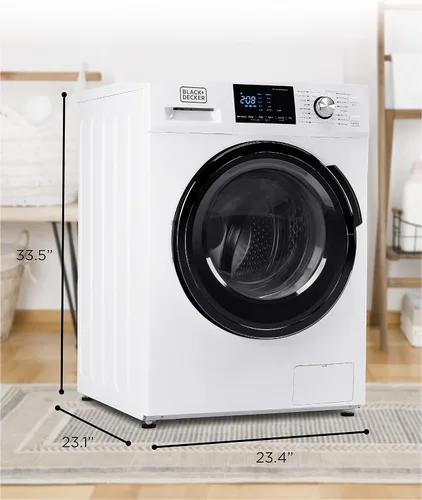 Vista 7 de BLACK+DECKER Combo de lavadora y secadora, 2.7 pies cúbicos Todo en uno con pantalla LED y 16 ciclos