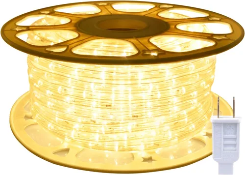Vista 10 de Cuerda de luces de 20 pies, AC110V 6000K 144LEDS impermeable para interiores y exteriores Blanco