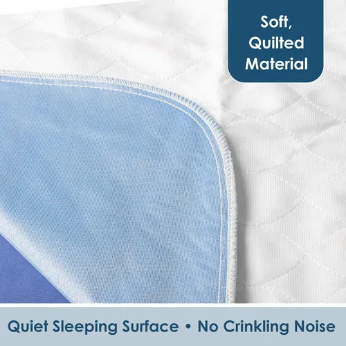 Vista 9 de Protector de sábana de colchón impermeable lavable de 4 capas, 17 x 24 pulgadas Almohadilla para cama, paquete de 3