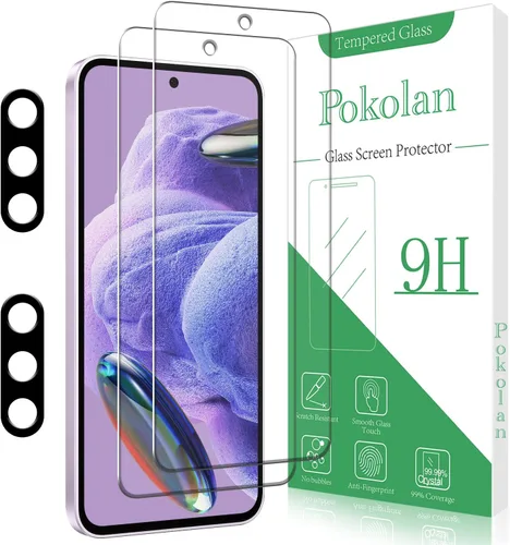 Vista 20 de Pokolan Paquete de 3+3 protectores de pantalla de vidrio templado para Samsung Galaxy S22 Claro