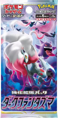 Vista 2 de Paquete de 1 juego de cartas Pokemon Japanese Dark Phantasma S10a Booster Pack (6 cartas incluidas)