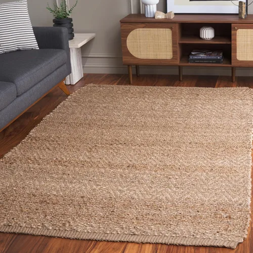 Vista 13 de SAFAVIEH Natural Fiber Collection - Alfombra decorativa de 2 x 3 pies, natural, hecho a mano, yute con flecos, ideal para zonas de alto tráfico