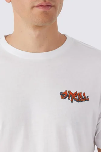 Vista 3 de O'NEILL Camiseta de personajes tropicales para hombre, cómodas camisetas gráficas para hombre, camiseta de manga corta serigrafiada