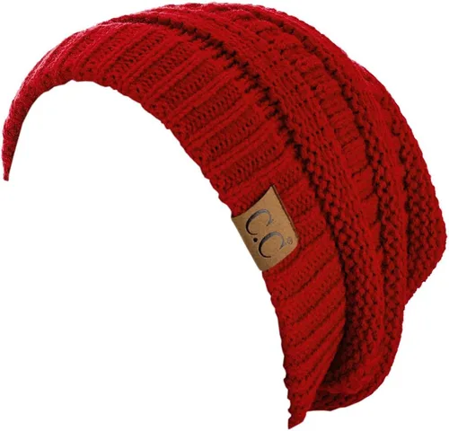 Vista 595 de C.C Trendy Warm Chunky Soft Stretch Cable Knit Beanie