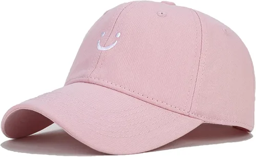 Vista 13 de Umeepar Gorra de béisbol con cara sonriente para mujeres y hombres, ajustable, de perfil bajo, de algodón, sin estructura, para papá