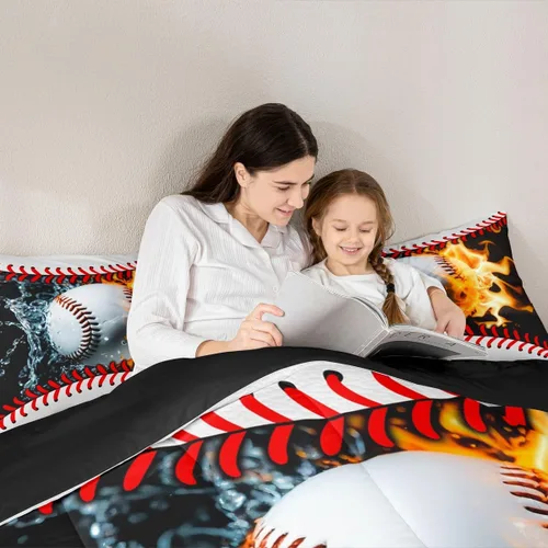Vista 28 de Juego de ropa de cama de baloncesto para niños y adolescentes, juego de edredón deportivo para niños, tamaño matrimonial, suave, ligero, decoración
