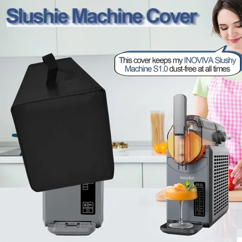 Vista 2 de Funda para Ninja SLUSHi 72 oz Frozen Drink Maker (negro) Funda resistente al agua a prueba de polvo con asa, lavable a máquina, Slushy FS300