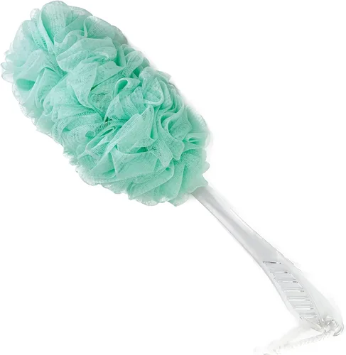 Vista 15 de PPHAO - Esponja negra - Esponja de carbón en un palo - Cepillo de baño trasero de mango largo - Esponja de lufa trasera para ducha para hombres