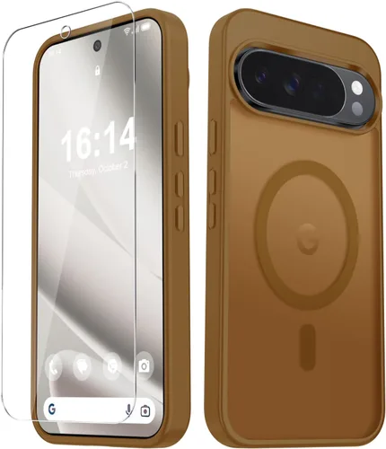 Vista 479 de Funda para Google Pixel 10 Pro XL, cubierta magnética mate, color negro Fit for MagSafe, Screen Protector included, Shockproof Military Grade