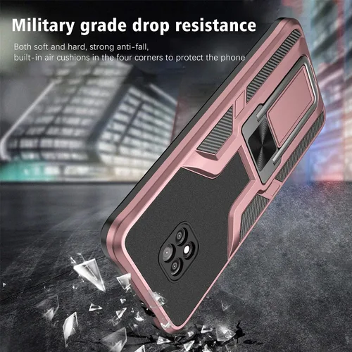 Vista 5 de Funda compatible con Moto G Power 2021 resistente grado militar a prueba de golpes, doble protección (TPU+PC), funda magnética sólida y duradera