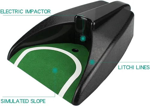 Vista 7 de Taza de golf automática con retorno de pelota - Ayuda portátil para entrenamiento interior/exterior