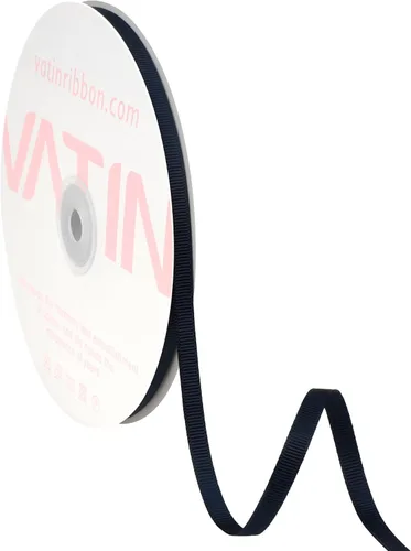 Vista 130 de VATIN Cinta de Grogrén Negra, 1-1/2" x 50 Yardas Continuas, Cinta de Grogrén de Poliéster Negra, Usar para Lazos de Bricolaje, Accesorios