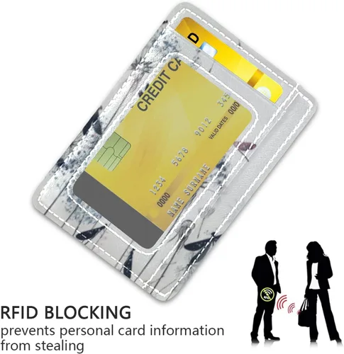 Vista 3 de susiyo Slim Minimalist Wallets Rfid Blocking Card Wallets PU Leather Front Pocket Wallets for Men and Women