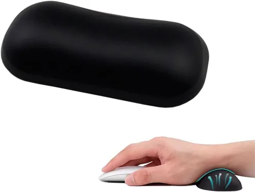Vista 8 de MXCOIRTP Reposamuñecas para ratón, almohadilla de soporte ergonómica de espuma con memoria para muñeca, almohadilla para muñeca de ratón con base