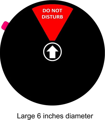 Vista 2 de Cartel de puerta de oficina con 6 opciones, letrero de no molestar/entra/fuera de la oficina/en una reunión/volveré pronto/trabajando