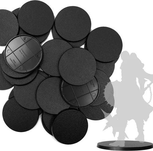 Vista 9 de Evemodel 60pcs 2.362 in Bases redondas para Wargames Mesa Superior Simulación Militar Escena ABS Plástico