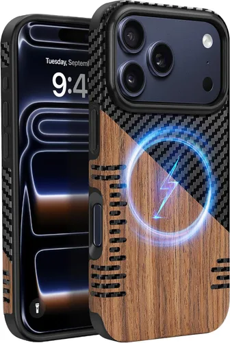 Vista 49 de Funda magnética ZZDZZ compatible con iPhone 14 Plus [Compatible con Magsafe] Diseño de cuero premium TPU híbrido a prueba de golpes (Negro)