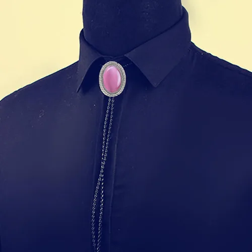 Vista 259 de Jeilwiy Corbata de bolo para hombre, corbata de vaquero occidental, collar de corbata de bolo dorado, corbata de cuero, corbata de Halloween