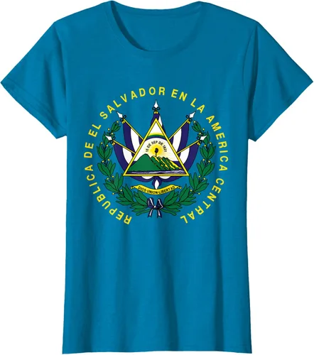 Vista 65 de amdesco Salvador Camisa, salvadoran Escudo de armas playera, mujer L, Blanco