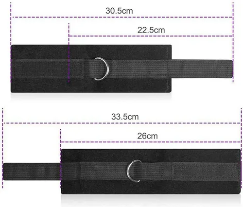 Vista 3 de Correas de sujeción para cama de tamaño Queen, restricciones de lazos sexis para parejas, kit de amarre sexual debajo del colchón para adultos