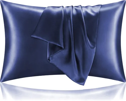 Vista 45 de BEDELITE Funda de almohada de satén para cabello y piel, súper suave y refrescante similar a las fundas de almohada de seda, paquete de 2 con cierre
