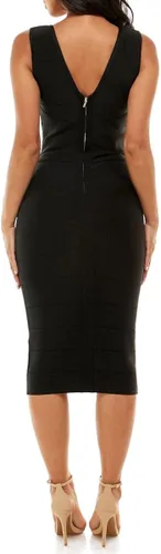 Vista 3 de bebe Vestido midi clásico con cuello en V