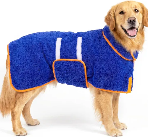 Vista 30 de Bienbee Albornoz para perro, súper absorbente para perros pequeños a Negro