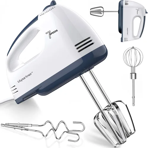 Vista 12 de LILPARTNER Batidora de mano eléctrica, 7* velocidad 5 * 304 accesorios, verde claro